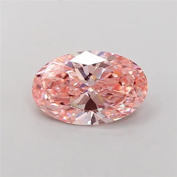 1.50ct oval lab grown diamond (colour fancy vivid pink, clarity vs2, igi certified)