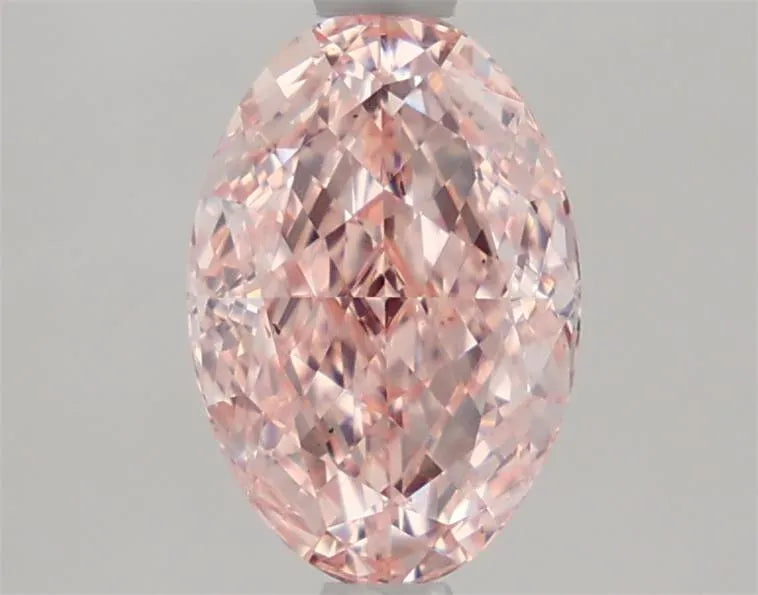 1.50ct oval lab grown diamond (colour fancy vivid pink, clarity vs2, igi certified)