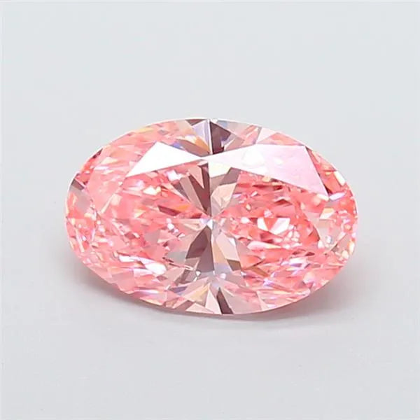 1.50ct Oval Lab Grown Diamond (Colour Fancy Vivid Pink, Clarity VVS2, IGI Certified)