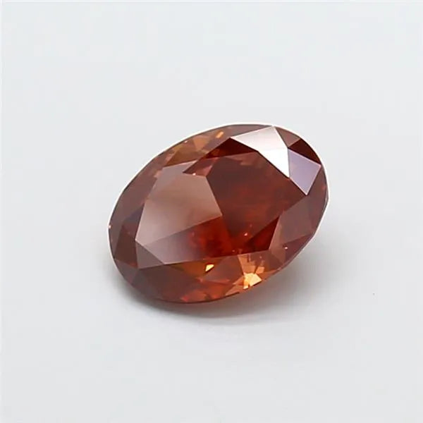 1.50ct Oval Lab Grown Diamond (Colour Fancy Vivid Red, Clarity VVS2, IGI Certified)