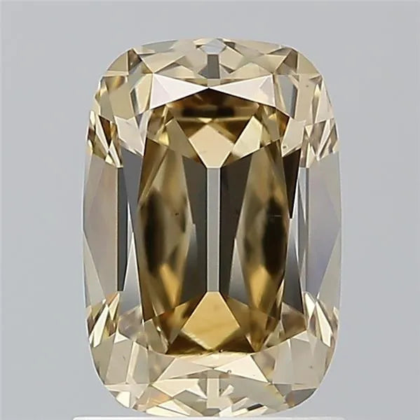 1.51ct old miner natural diamond (colour fancy yellowish brown, clarity vs2, gia certified)