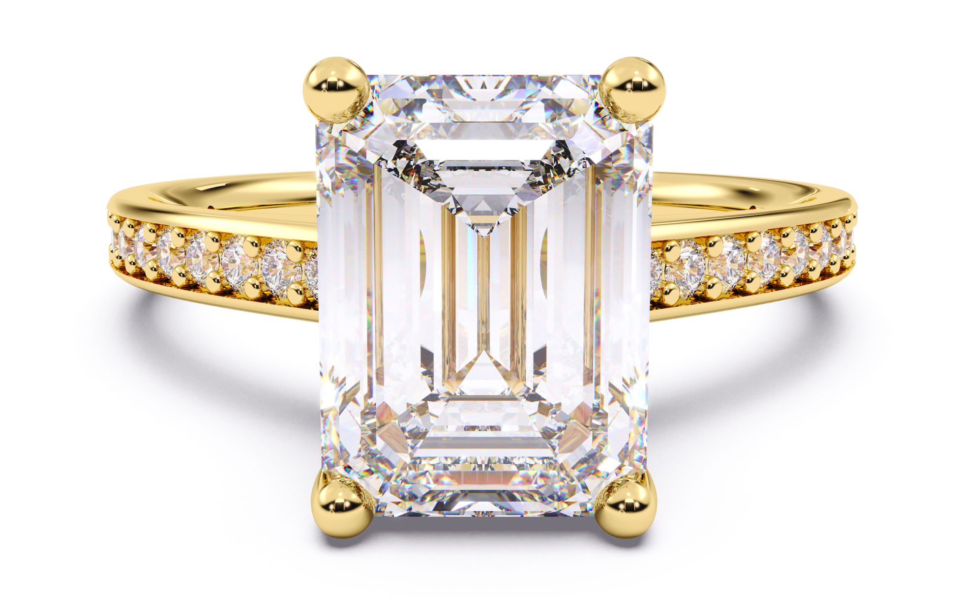 Luxe Aimé Channel Engagement Ring, Front View