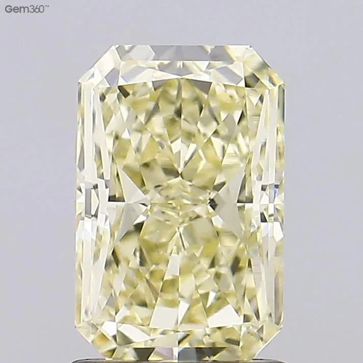 1.53ct radiant lab grown diamond (colour fancy light yellow, clarity vvs2, igi certified)