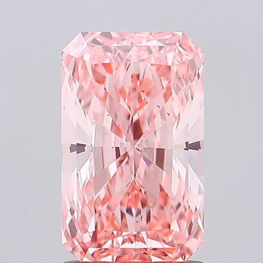 1.53ct Radiant Lab Grown Diamond (Colour Fancy Vivid Pink, Clarity VS2, IGI Certified)
