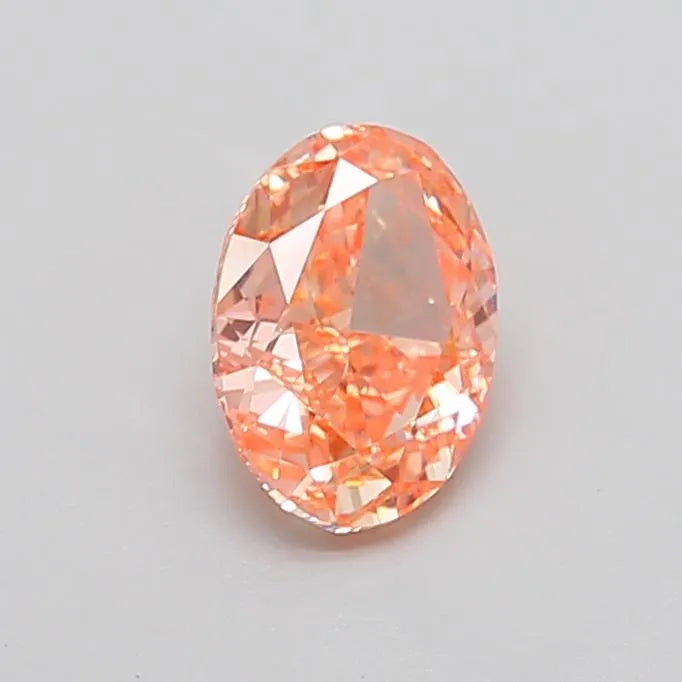 1.54ct Oval Lab Grown Diamond (Colour Fancy Vivid Pink Orange, Clarity VVS2, IGI Certified)