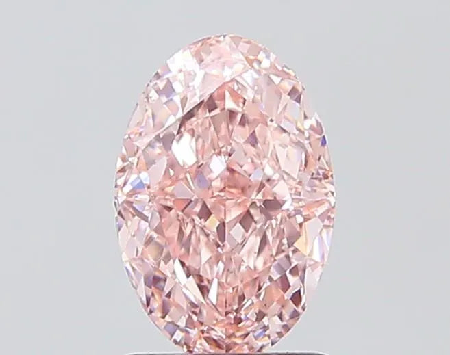 1.56ct oval lab grown diamond (colour fancy intense pink, clarity vs1, igi certified)