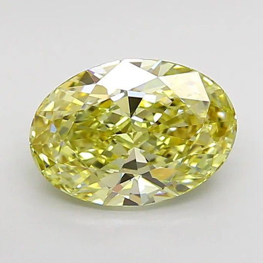 1.59ct Oval Lab Grown Diamond (Colour Fancy Light Yellow, Clarity VVS1, IGI Certified)
