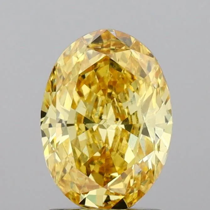 1.61ct Oval Lab Grown Diamond (Colour Fancy Vivid Yellow, Clarity VS2, IGI Certified)