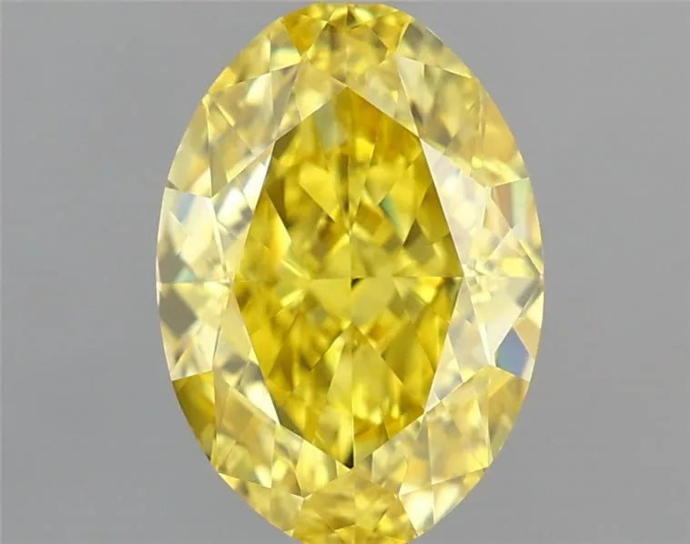 1.69ct Oval Lab Grown Diamond (Colour Fancy Vivid Yellow, Clarity VVS1, IGI Certified)