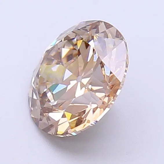 1.74ct european cut lab grown diamond (colour fancy light brown, clarity vs2, igi certified)