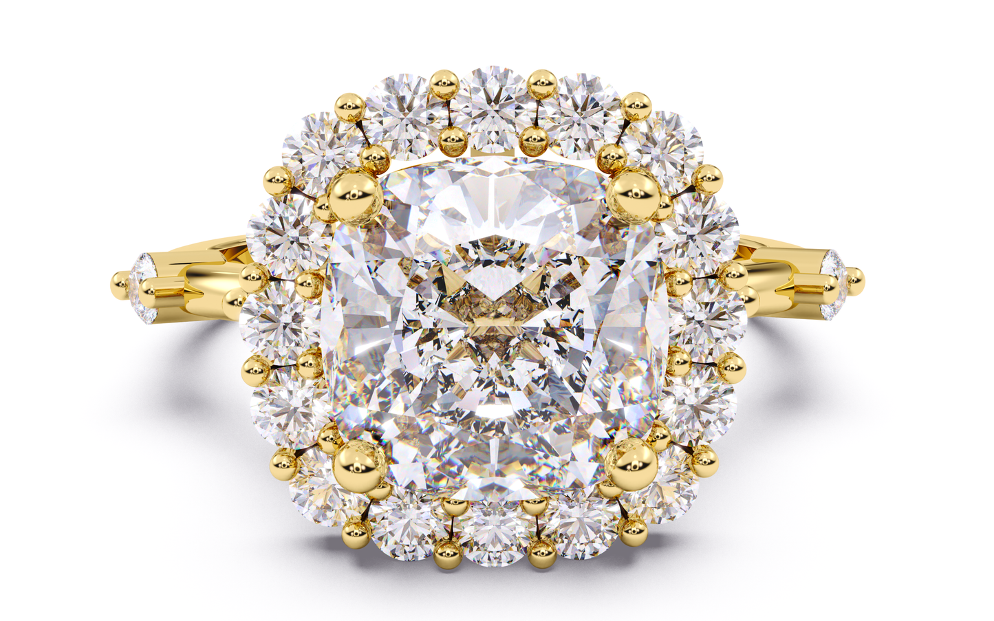 luxe aimé cluster engagement ring, front view