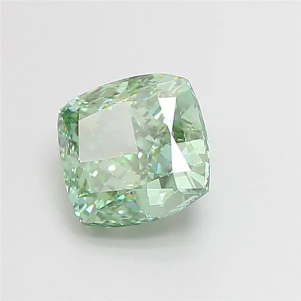 1.76ct cushion modified lab grown diamond (colour fancy vivid green, clarity vs1, igi certified)