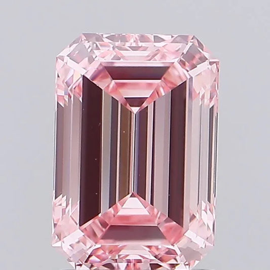 1.77ct Emerald Lab Grown Diamond (Colour Fancy Vivid Pink, Clarity VS1, IGI Certified)