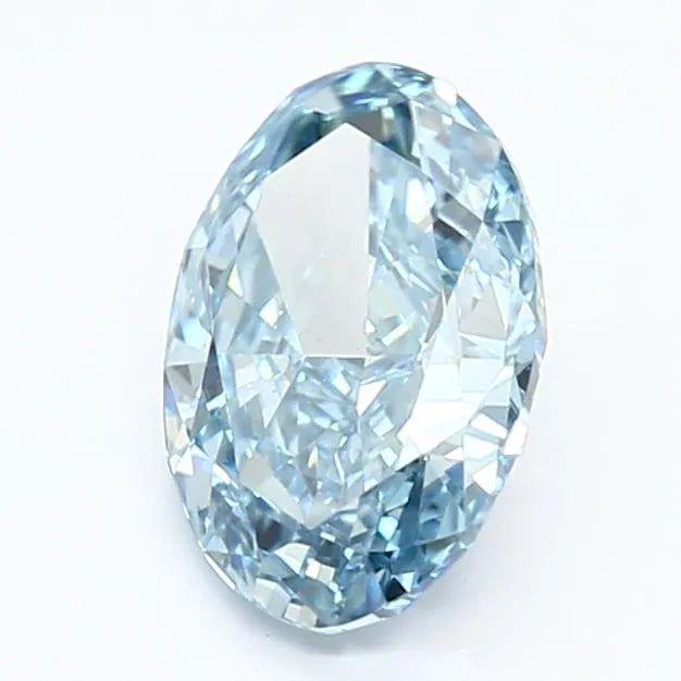 1.78ct oval lab grown diamond (colour fancy vivid blue, clarity vs1, igi certified)