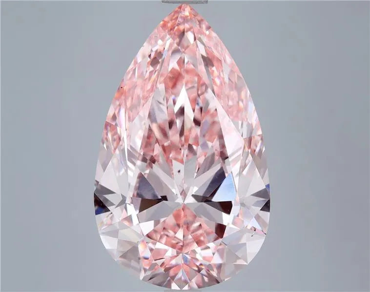 10.00ct pear lab grown diamond (colour fancy vivid pink, clarity vs2, igi certified)
