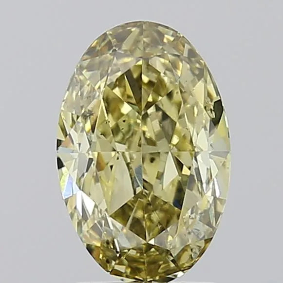 2.00ct oval lab grown diamond (colour fancy intense yellow, clarity vs2, igi certified)