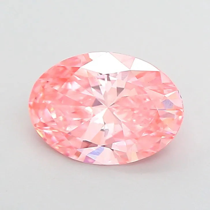 2.00ct Oval Lab Grown Diamond (Colour Fancy Vivid Pink, Clarity VS1, IGI Certified)