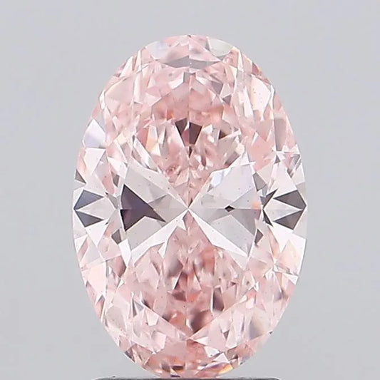2.00ct Oval Lab Grown Diamond (Colour Fancy Vivid Pink, Clarity VS2, IGI Certified)
