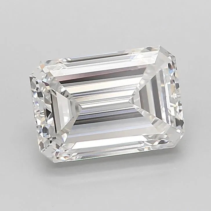 2.01ct emerald lab grown diamond (colour f, clarity vvs2, igi certified)