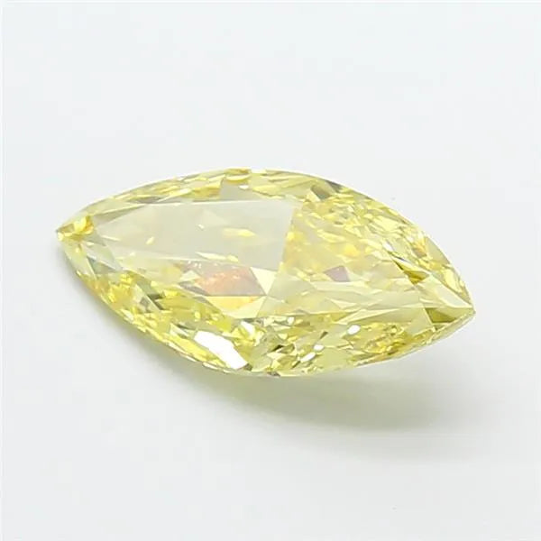 2.01ct marquise lab grown diamond (colour fancy intense yellow, clarity vvs1, igi certified)