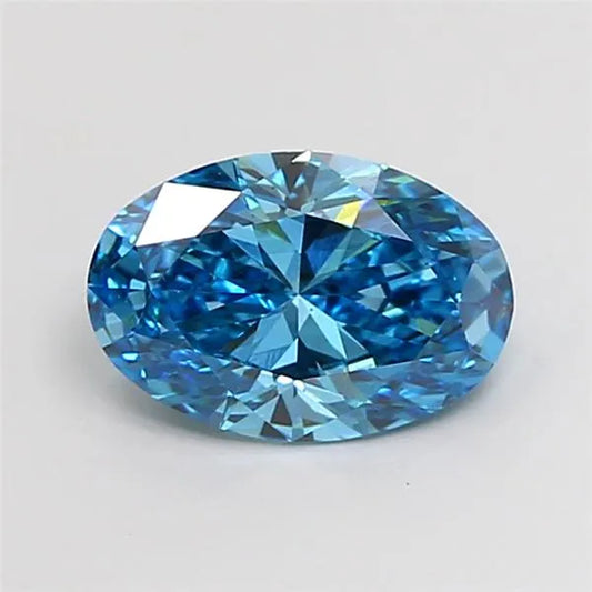 2.01ct Oval Lab Grown Diamond (Colour Fancy Vivid Blue, Clarity VS2, IGI Certified)