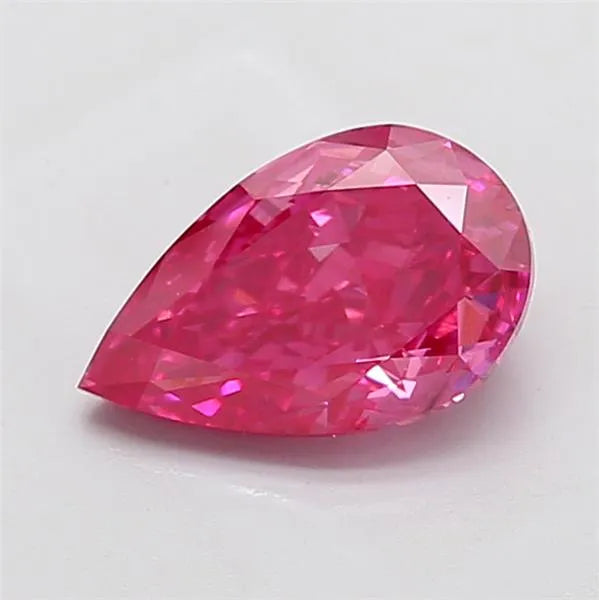 2.01ct pear lab grown diamond (colour fancy vivid pink, clarity vs2, igi certified)