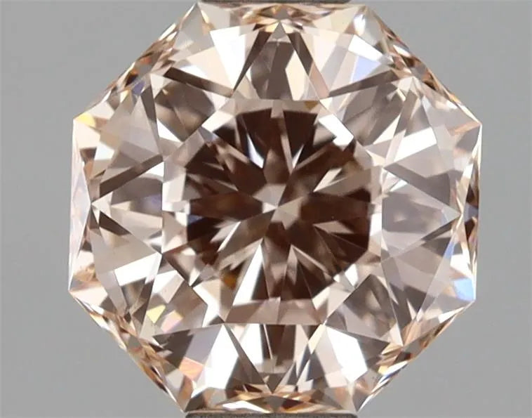 2.02ct octagonal lab grown diamond (colour fancy pink, clarity vs1, igi certified)
