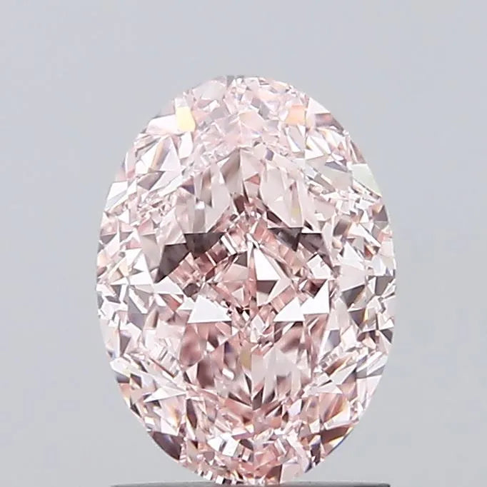 2.02ct oval lab grown diamond (colour fancy vivid pink, clarity vvs1, igi certified)