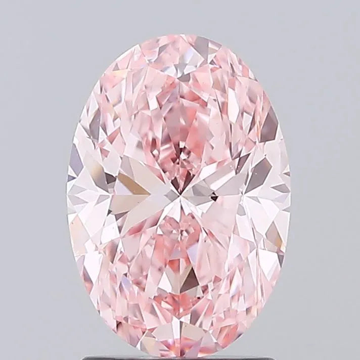 2.03ct Oval Lab Grown Diamond (Colour Fancy Vivid Pink, Clarity VS1, IGI Certified)