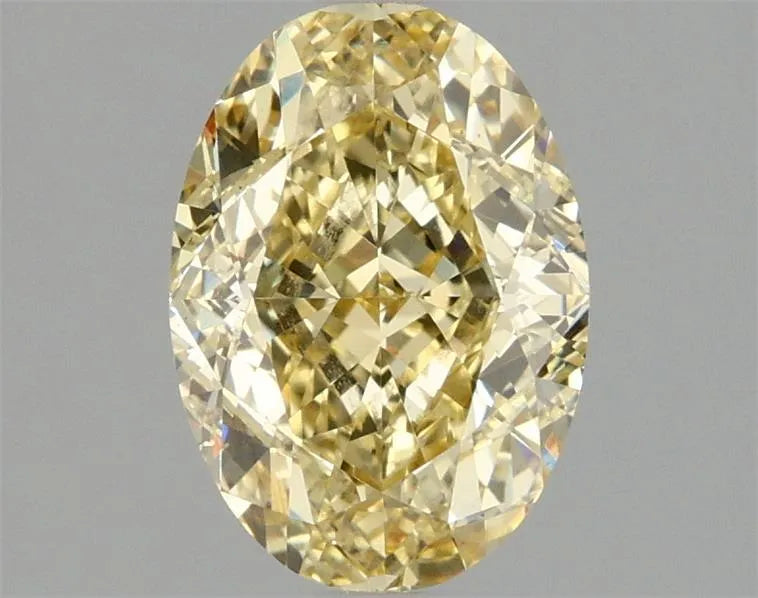 2.04ct oval lab grown diamond (colour fancy intense yellow, clarity vs2, igi certified)