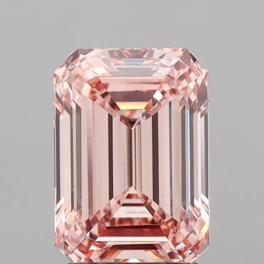 2.05ct Emerald Lab Grown Diamond (Colour Fancy Pink, Clarity VVS2, IGI Certified)