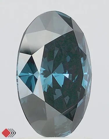 2.05ct oval lab grown diamond (colour fancy deep blue, clarity vs2, igi certified)