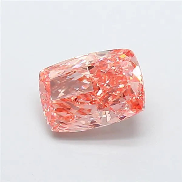 2.07ct cushion modified lab grown diamond (colour fancy vivid brownish orange, clarity vvs2, igi certified)