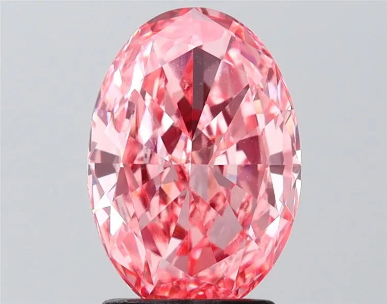 2.07ct oval lab grown diamond (colour fancy vivid pink, clarity vs1, igi certified)