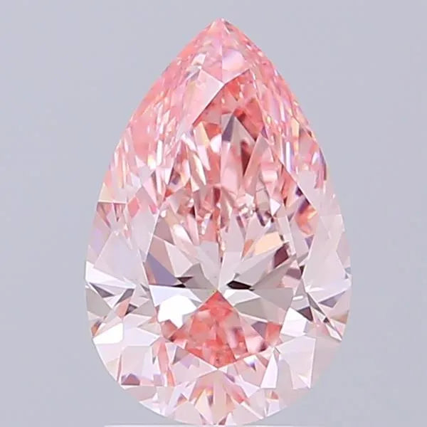 2.07ct pear lab grown diamond (colour fancy vivid pink, clarity vs1, igi certified)
