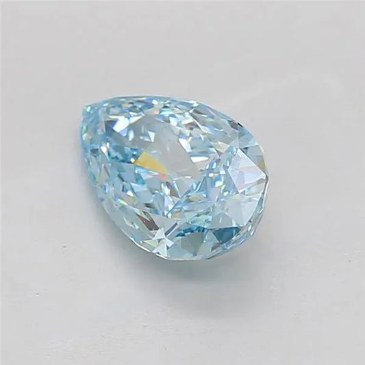 2.09ct Pear Lab Grown Diamond (Colour Fancy Vivid Blue, Clarity VS2, IGI Certified)
