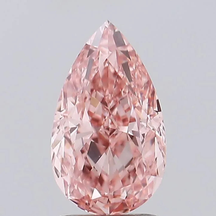 2.09ct pear lab grown diamond (colour fancy vivid pink, clarity vs1, igi certified)