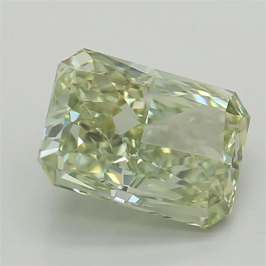 2.09ct radiant lab grown diamond (colour fancy vivid green, clarity vs1, igi certified)
