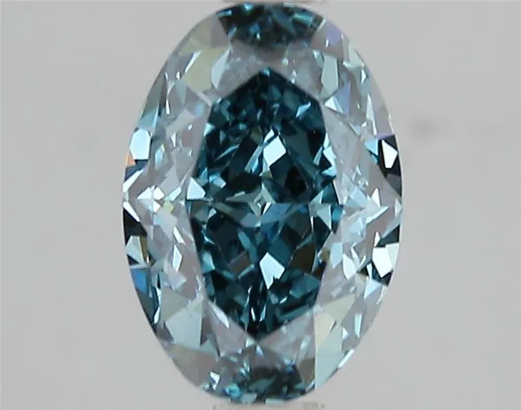 2.11ct oval lab grown diamond (colour fancy vivid green blue, clarity vs1, igi certified)