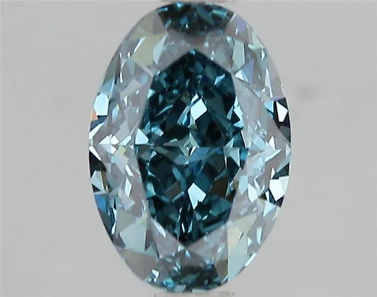 2.11ct Oval Lab Grown Diamond (Colour Fancy Vivid Green Blue, Clarity VS1, IGI Certified)