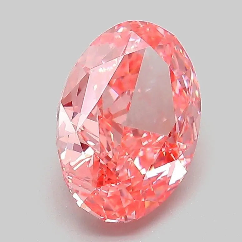 2.13ct Oval Lab Grown Diamond (Colour Fancy Vivid Pink, Clarity VVS1, IGI Certified)