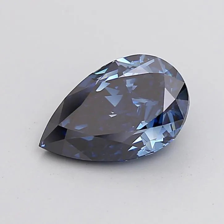 2.22ct Pear Lab Grown Diamond (Colour Fancy Vivid Blue, Clarity VVS1, IGI Certified)