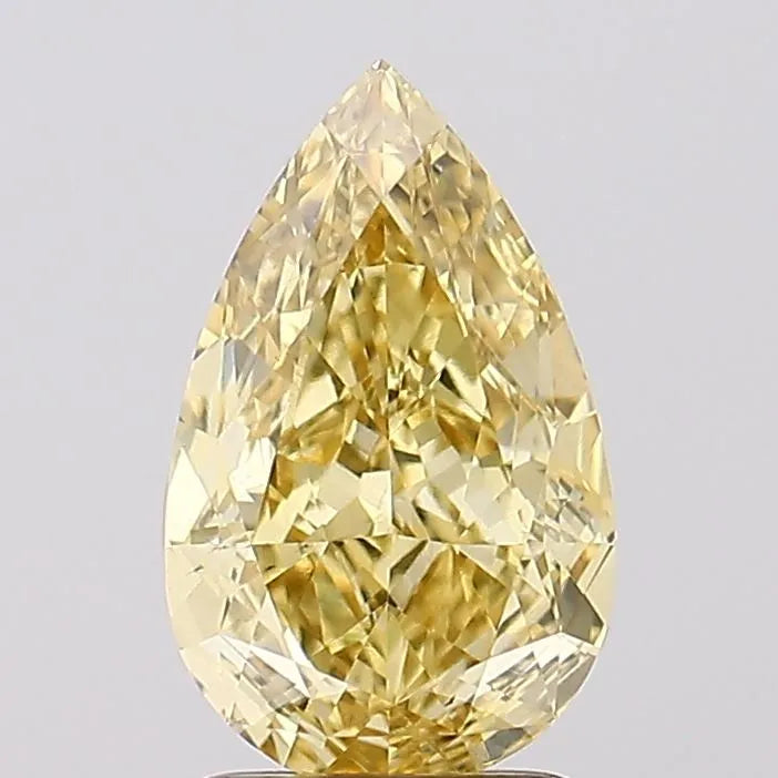 2.28ct Pear Lab Grown Diamond (Colour Fancy Intense Yellow, Clarity VS1, IGI Certified)