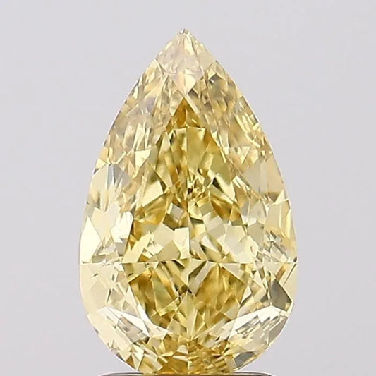 2.28ct Pear Lab Grown Diamond (Colour Fancy Intense Yellow, Clarity VS1, IGI Certified)