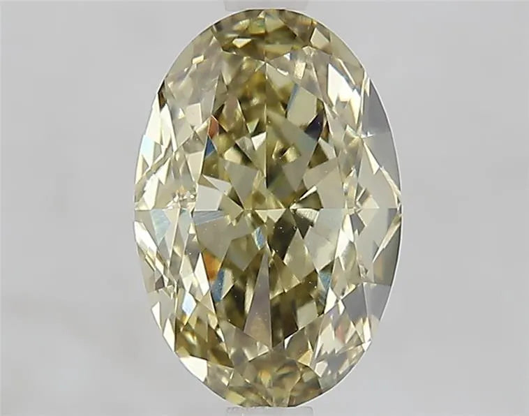 2.51ct oval lab grown diamond (colour fancy yellow, clarity vvs2, igi certified)