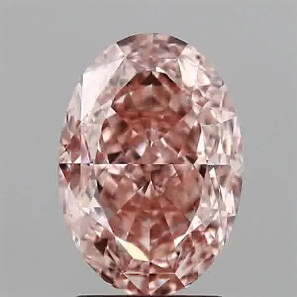 2.51ct oval natural diamond (colour fancy pink, clarity vs1, cut gd, gia certified)