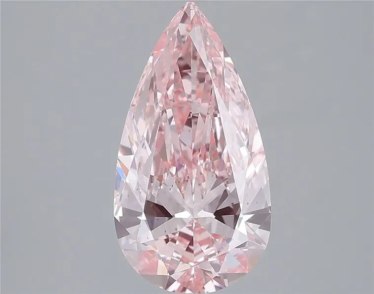 2.51ct pear lab grown diamond (colour fancy vivid pink, clarity vs2, igi certified)