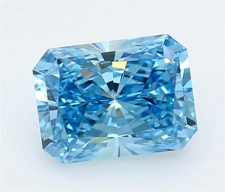 2.51ct radiant lab grown diamond (colour fancy vivid blue, clarity vvs1, igi certified)