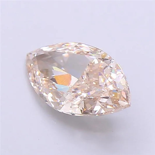 2.55ct Marquise Lab Grown Diamond (Colour Very Light Brown, Clarity VVS2, IGI Certified)