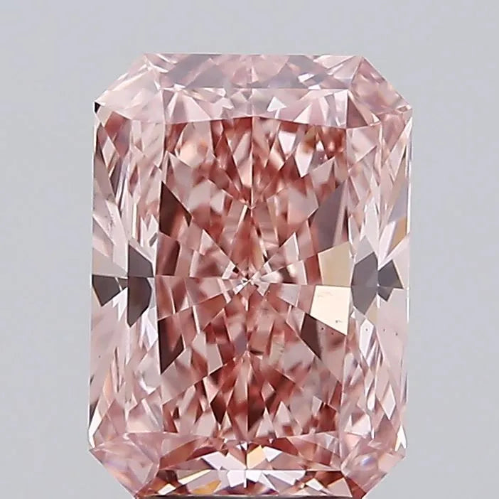 2.71ct radiant lab grown diamond (colour fancy vivid pink, clarity vs1, igi certified)